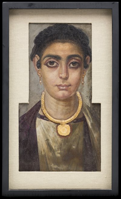 Mumienporträt: Kopf einer Frau, ägyptisch, 130-160 n. Chr. von Unbekannt Unbekannt